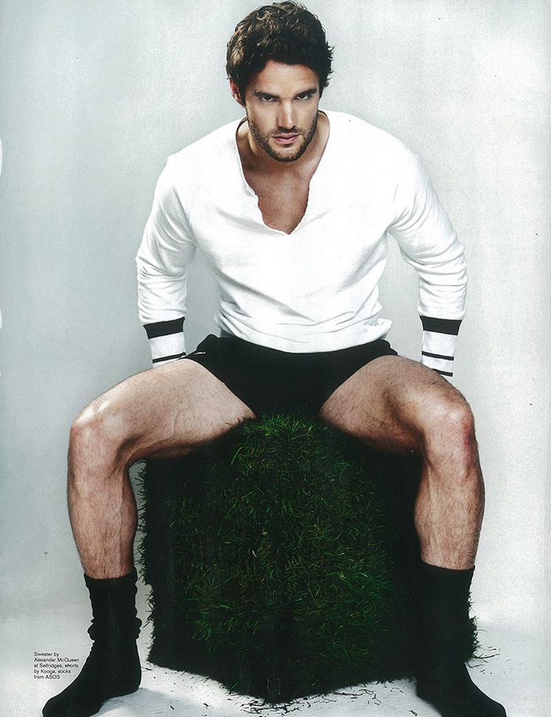 Attitude August 2012 Cover with rugby player Thom Evans (Attitude Magazine)