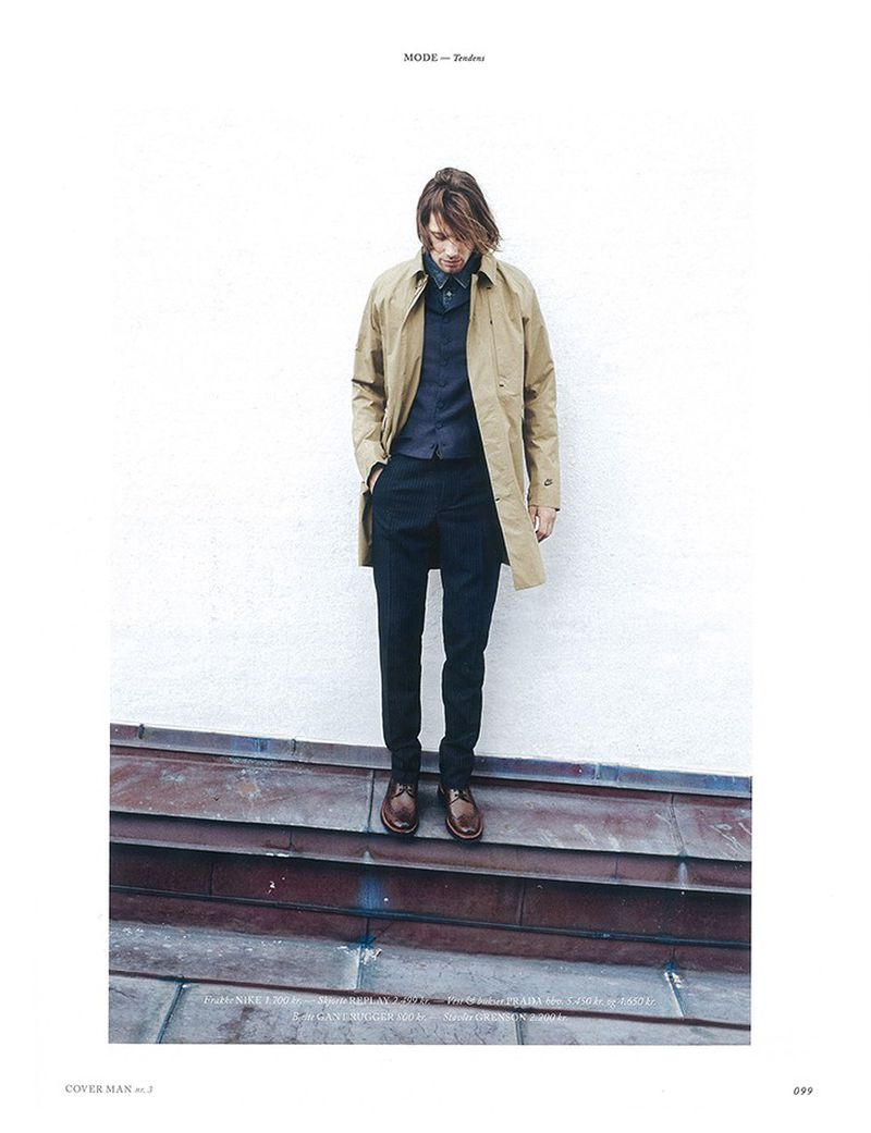 James Rousseau Model James on the Roof (Cover Magazine Denmark)