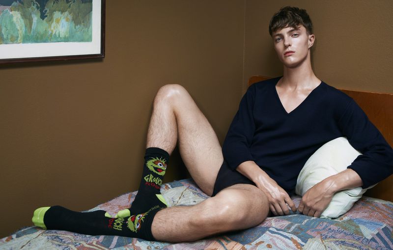 Boy gay in sock white