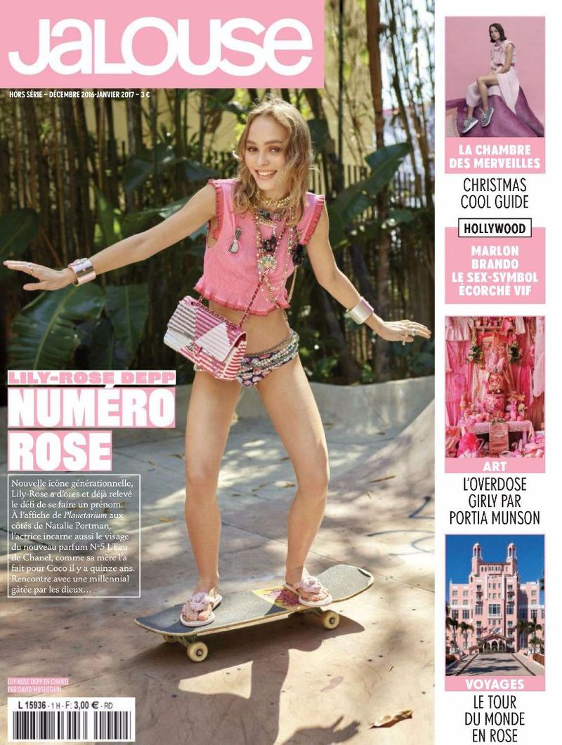 女性情報誌 JaLOUSE Dec 2016 Jan 2017 Lily Rose Depp Jalouse December 2016/January 2017 Cover (Jalouse)