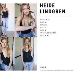 Heide Lindgren - Model Profile - Photos & latest news