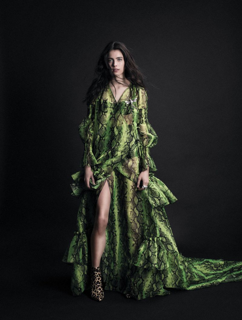 margaret qualley green dress HD wallpaper: women, actress, Margaret Qualley, green dress, one person,  young adult
