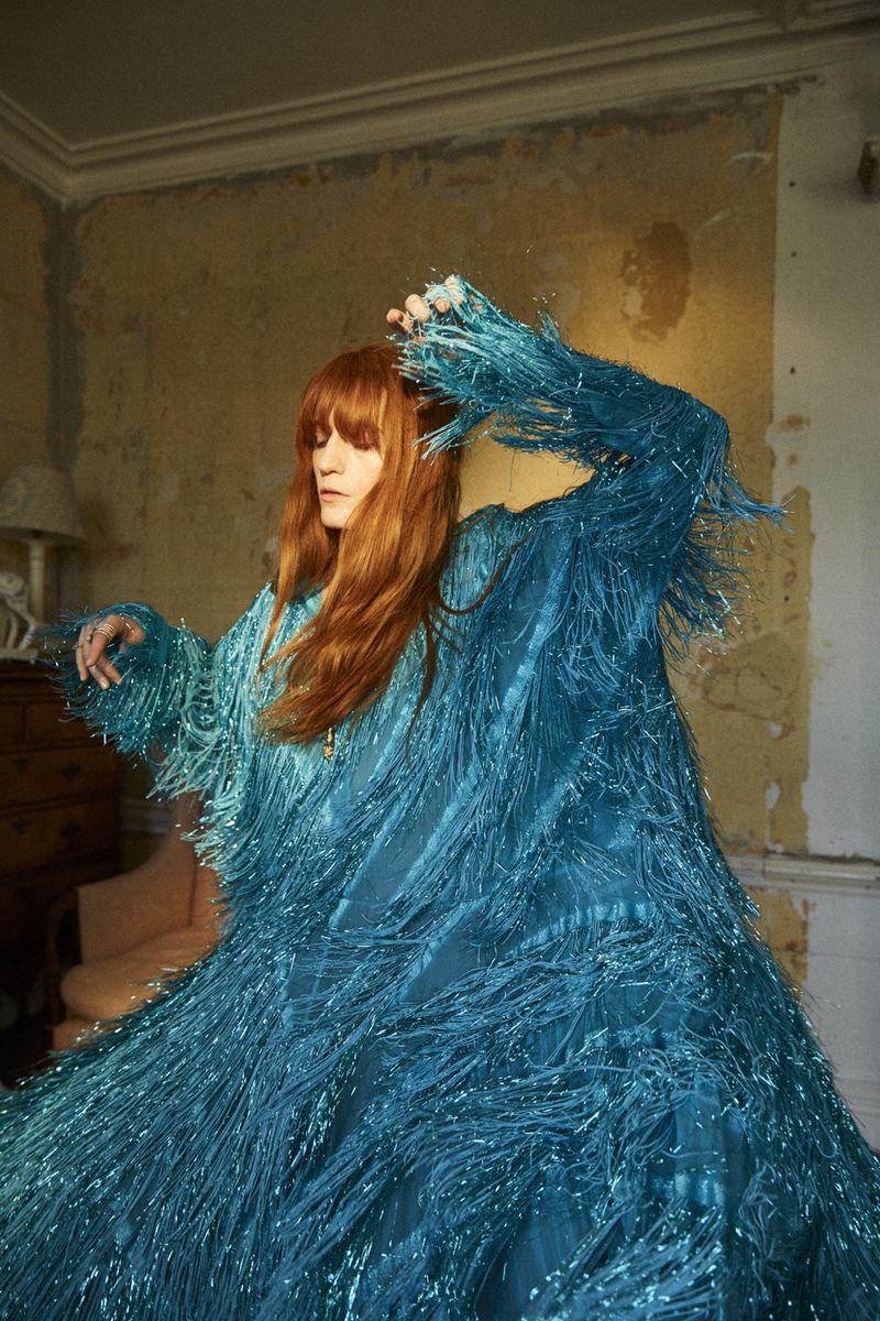 florence welch blue dress Singer Florence Welch Wearing Dress By Editorial Stock Photo - Stock Image