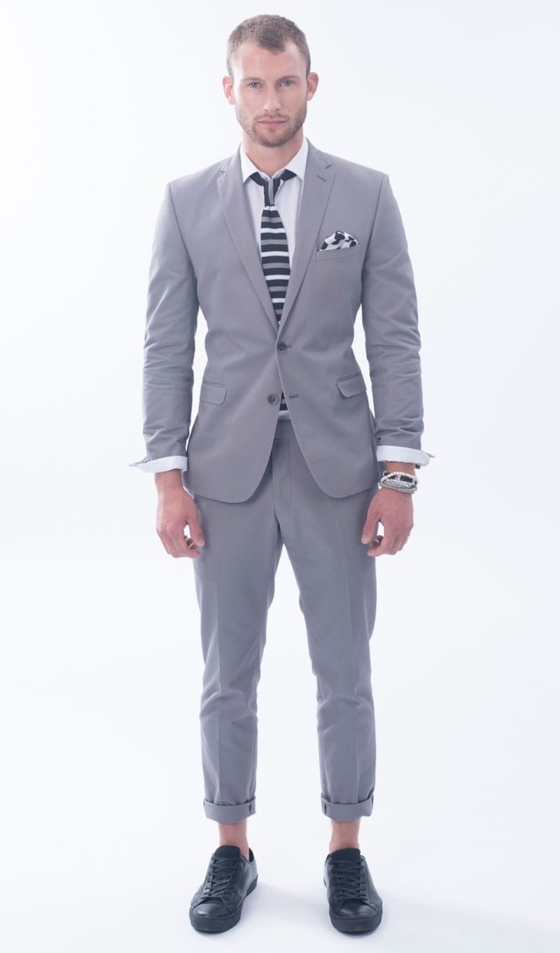 Nick Graham Men's Striated Grid Dress Shirt - Stretch, Wrinkle-Resistant Office Attire