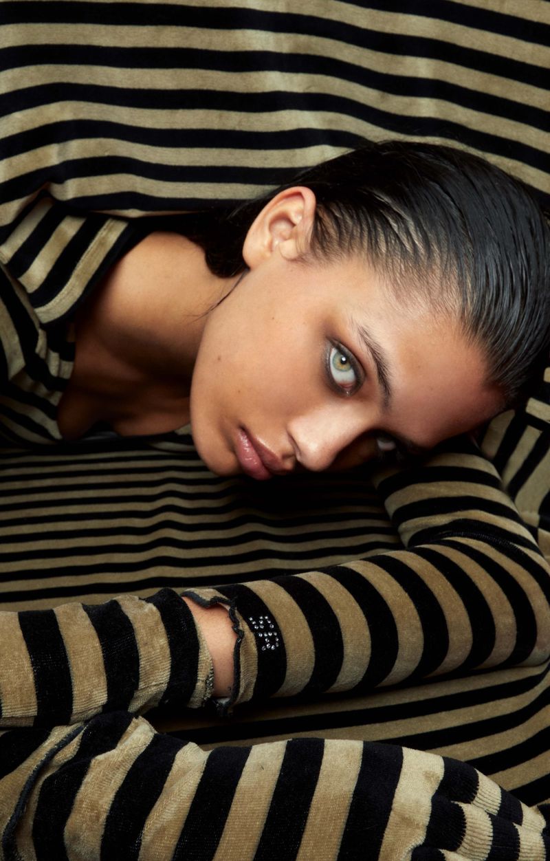 Pull Sonia Rykiel Gris Noir à Strass Taille S - Laine Et Aluminium, Occasion Très Bon état