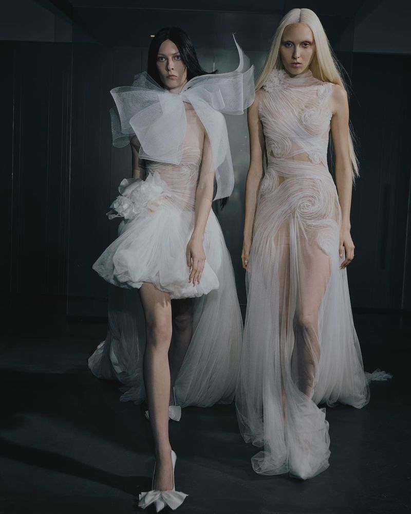 Vera Wang 2023 Met Gala Black Champagne Two-Piece Dress