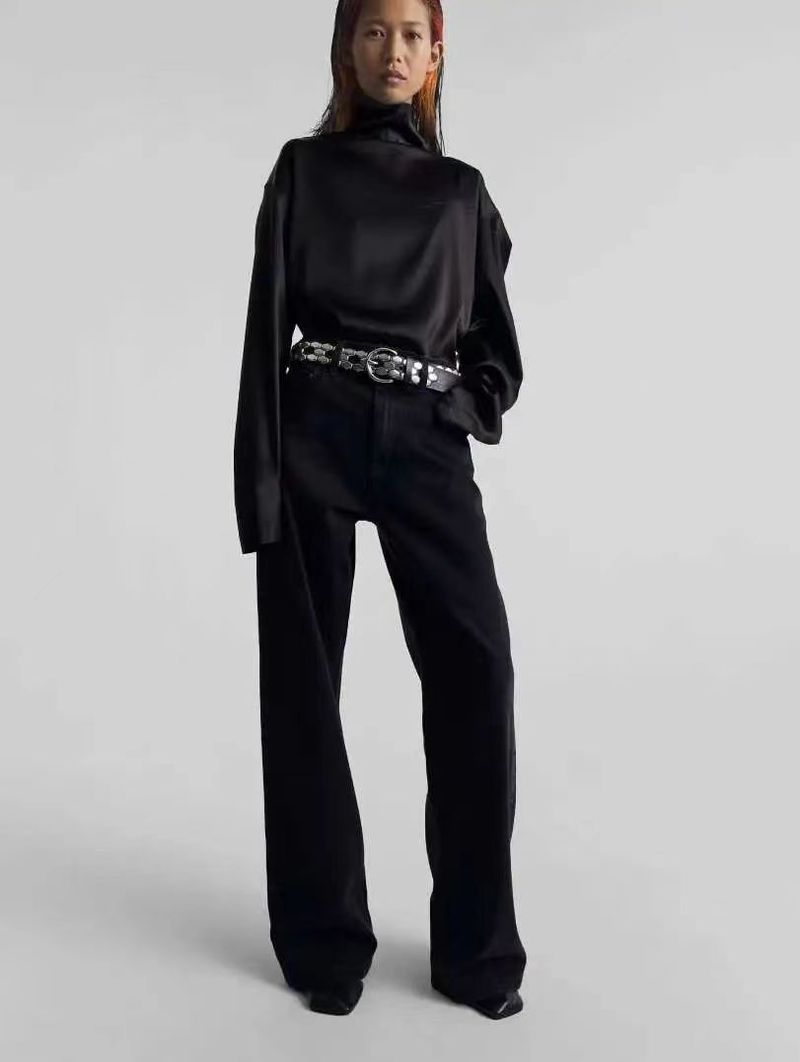 Pull Céline Phoebe Philo SS18 - Écharpe Motif Soie Laine Tricot - Taille S Bordeaux