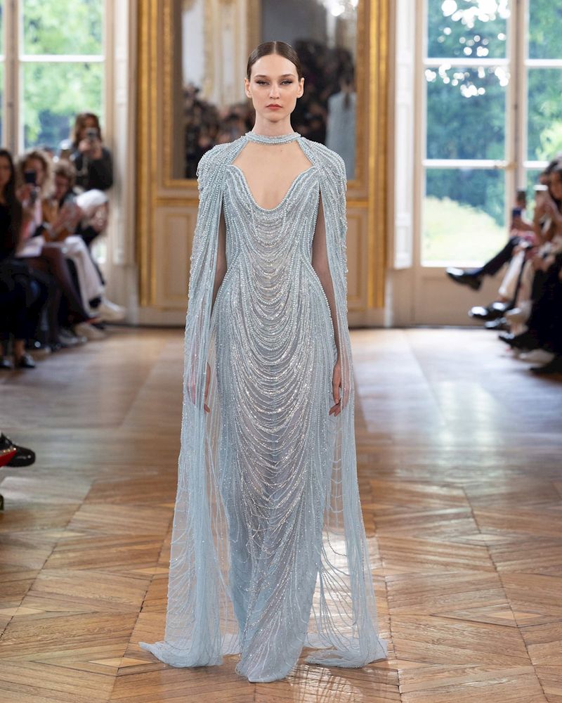 sachin and babi light blue dress Each element aligned, revealing a beauty that feels complete.,  #TonyWardCouture #TonyWardCoutureSS26 #FacetsOfLight | TONY WARD COUTURE