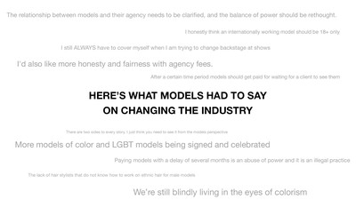 Here's what models had to say on changing the industry
