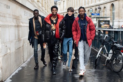 See what the models are wearing off duty in Paris during Men's Week