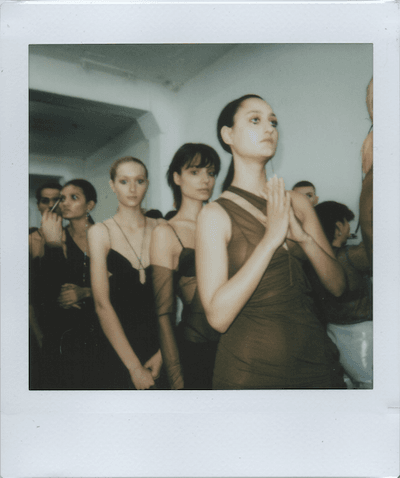 Stylist Francesca Burns Shares Her Precious Polaroids From Designer Nensi Dojaka's Debut Show at Fashion East