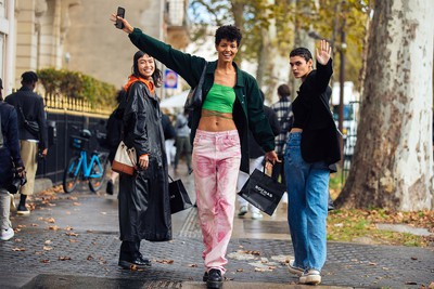 See what the models are wearing off-duty during PFW S/S 22! Days 3-4