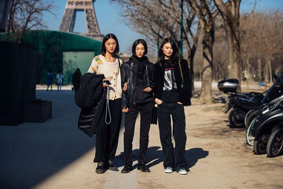 See what the models are wearing off-duty during PFW F/W 22! Days 6-8
