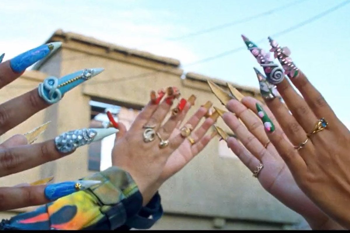 Juan Alvear’s nail sculptures are impossible to miss in Rosalía’s manicureforward music video