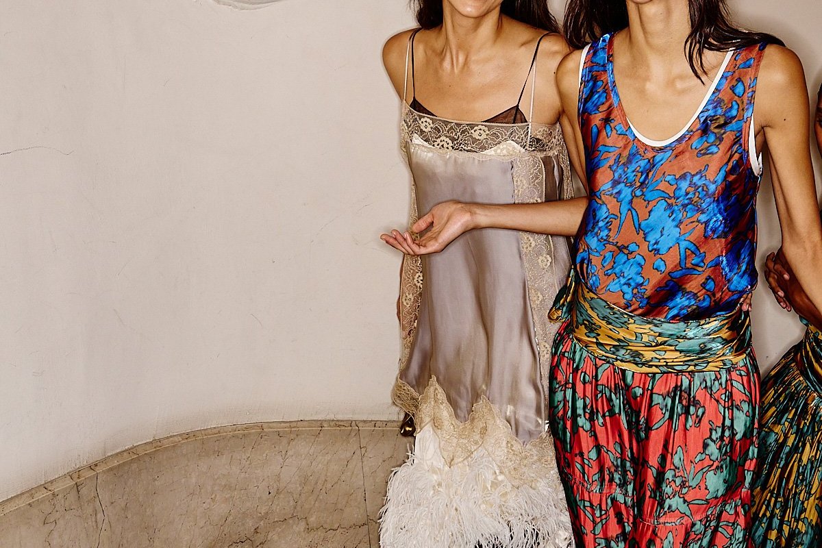 Irina Shayk, Yasmin Wijnaldum Front Alberta Ferretti's S/S 27 Show