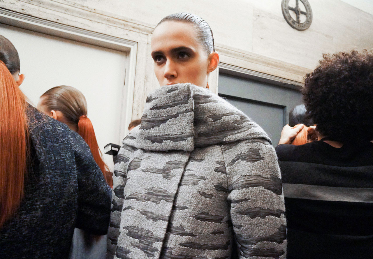 Alexander Wang New York Ready to Wear Autumn Winter wearing a grey