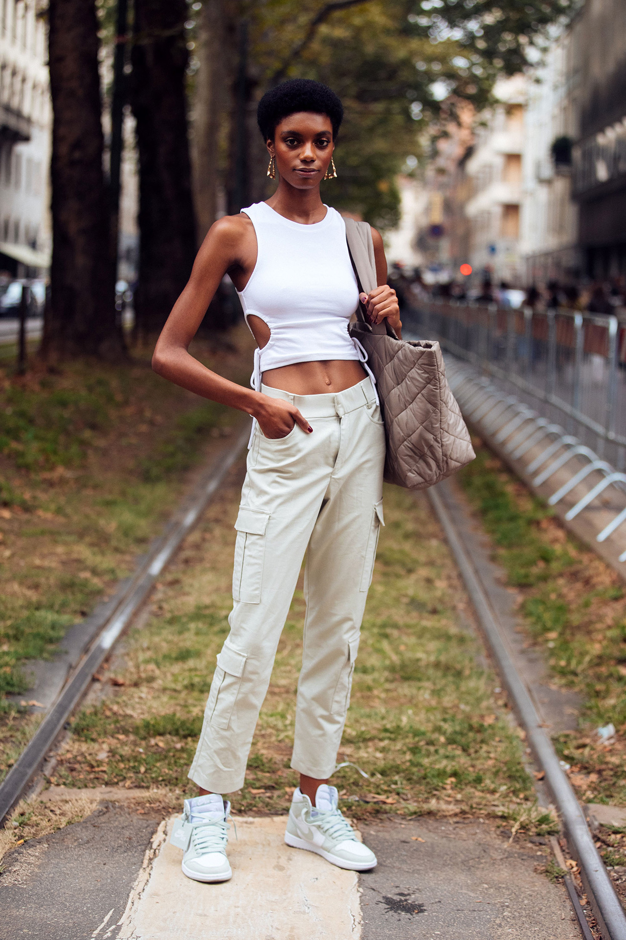 See what the models are wearing off-duty during MFW S/S 22! Final day ...